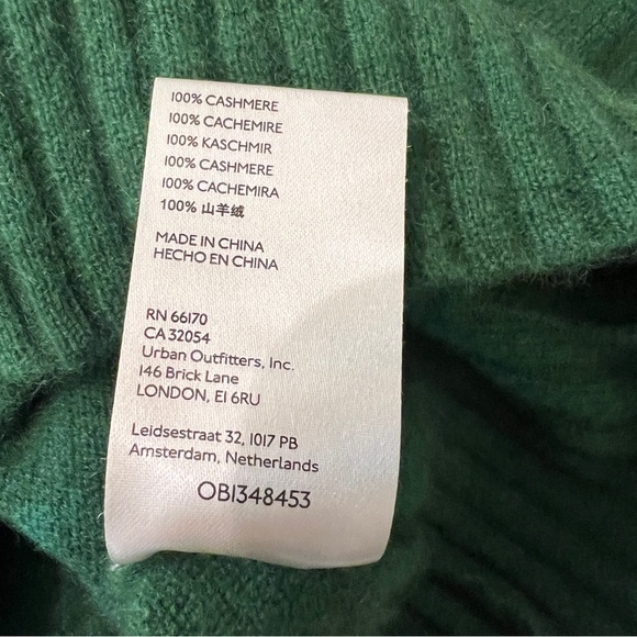 Free People Forest Green Cashmere Turtleneck Sweater - Picture 10 of 12